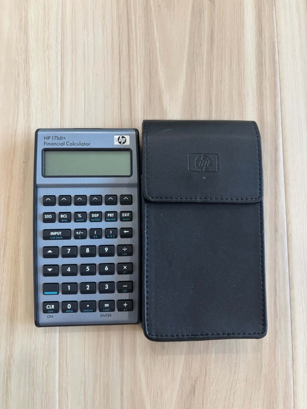 HP 17bII+ Financial Calculator with Black Protective Pouch